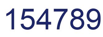 Number 154789 blue image