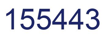 Number 155443 blue image