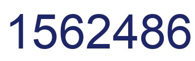 Number 1562486 blue image