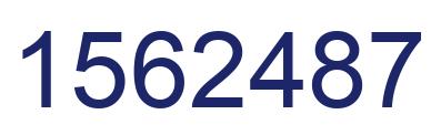 Number 1562487 blue image