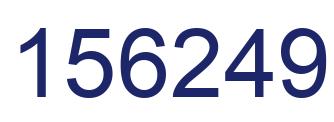 Number 156249 blue image