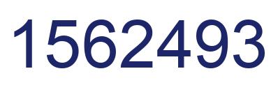 Number 1562493 blue image