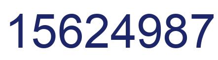 Número 15624987 imagen azul