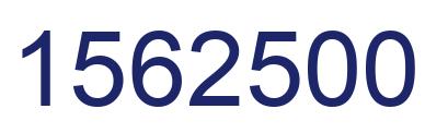 Number 1562500 blue image