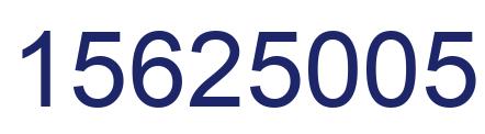 Number 15625005 blue image