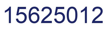 Number 15625012 blue image