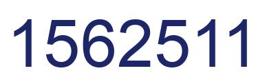 Number 1562511 blue image
