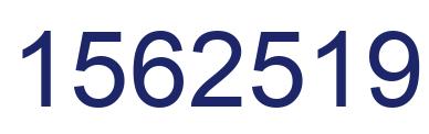 Number 1562519 blue image