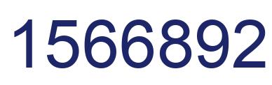 Number 1566892 blue image