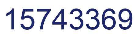 Número 15743369 imagen azul