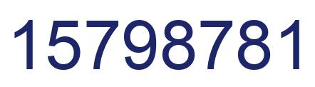 Número 15798781 imagen azul