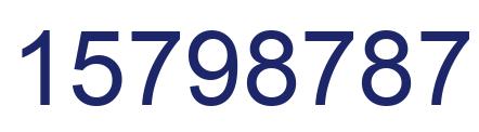 Número 15798787 imagen azul
