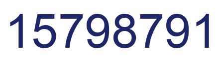 Número 15798791 imagen azul