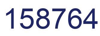 Number 158764 blue image