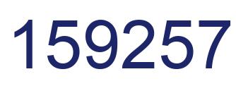 Number 159257 blue image