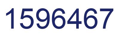 Number 1596467 blue image