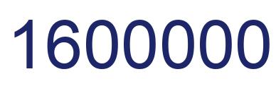 Number 1600000 blue image
