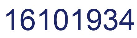 Número 16101934 imagen azul
