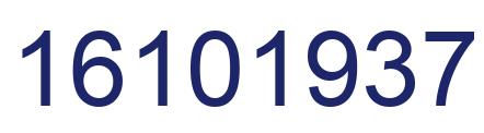 Número 16101937 imagen azul