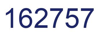 Number 162757 blue image