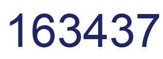Number 163437 blue image