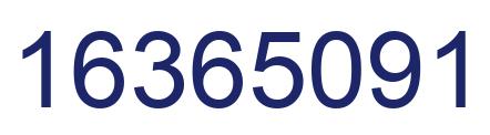 Number 16365091 blue image