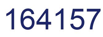 Number 164157 blue image