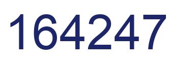 Number 164247 blue image
