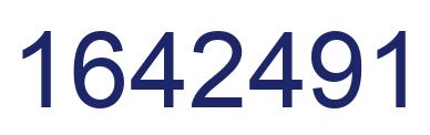 Number 1642491 blue image