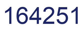 Number 164251 blue image