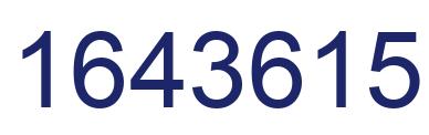 Number 1643615 blue image