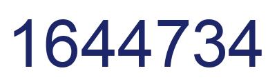 Number 1644734 blue image