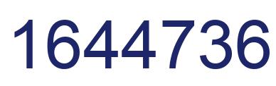 Number 1644736 blue image