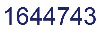 Number 1644743 blue image