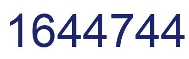 Number 1644744 blue image