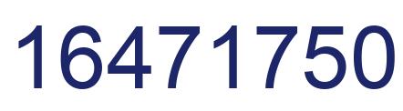 Número 16471750 imagen azul