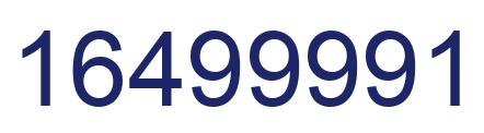 Number 16499991 blue image