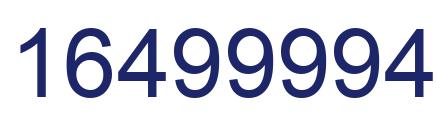 Number 16499994 blue image