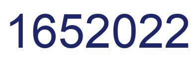Number 1652022 blue image