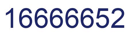 Number 16666652 blue image