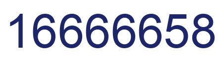 Number 16666658 blue image