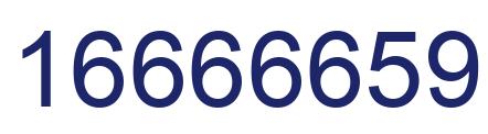 Number 16666659 blue image