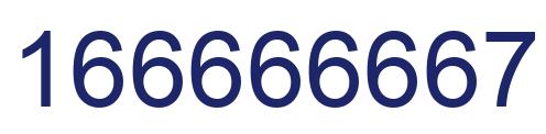 Number 166666667 blue image