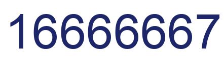 Number 16666667 blue image