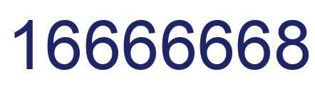 Number 16666668 blue image