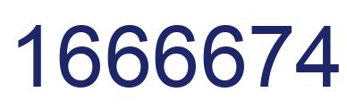 Number 1666674 blue image