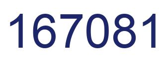 Number 167081 blue image