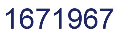Number 1671967 blue image