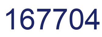 Number 167704 blue image