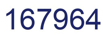 Number 167964 blue image